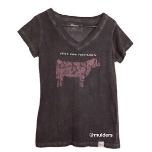 Legacy Stock Show Sweetheart Cow Farmer Farmcore Gray Graphic Shirt